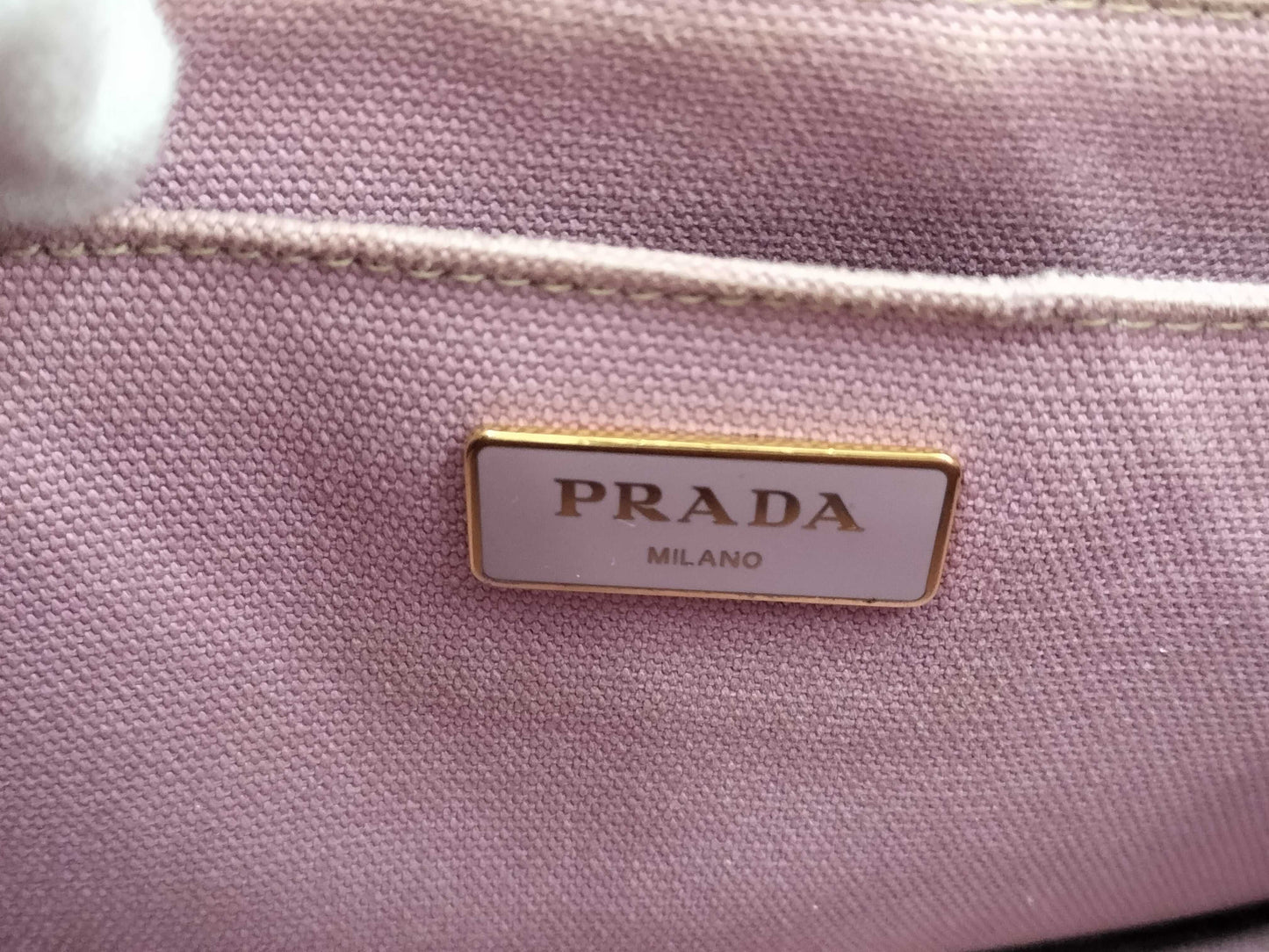 PRADA Canapa Mini 2-way Canvas Handbag in Pink