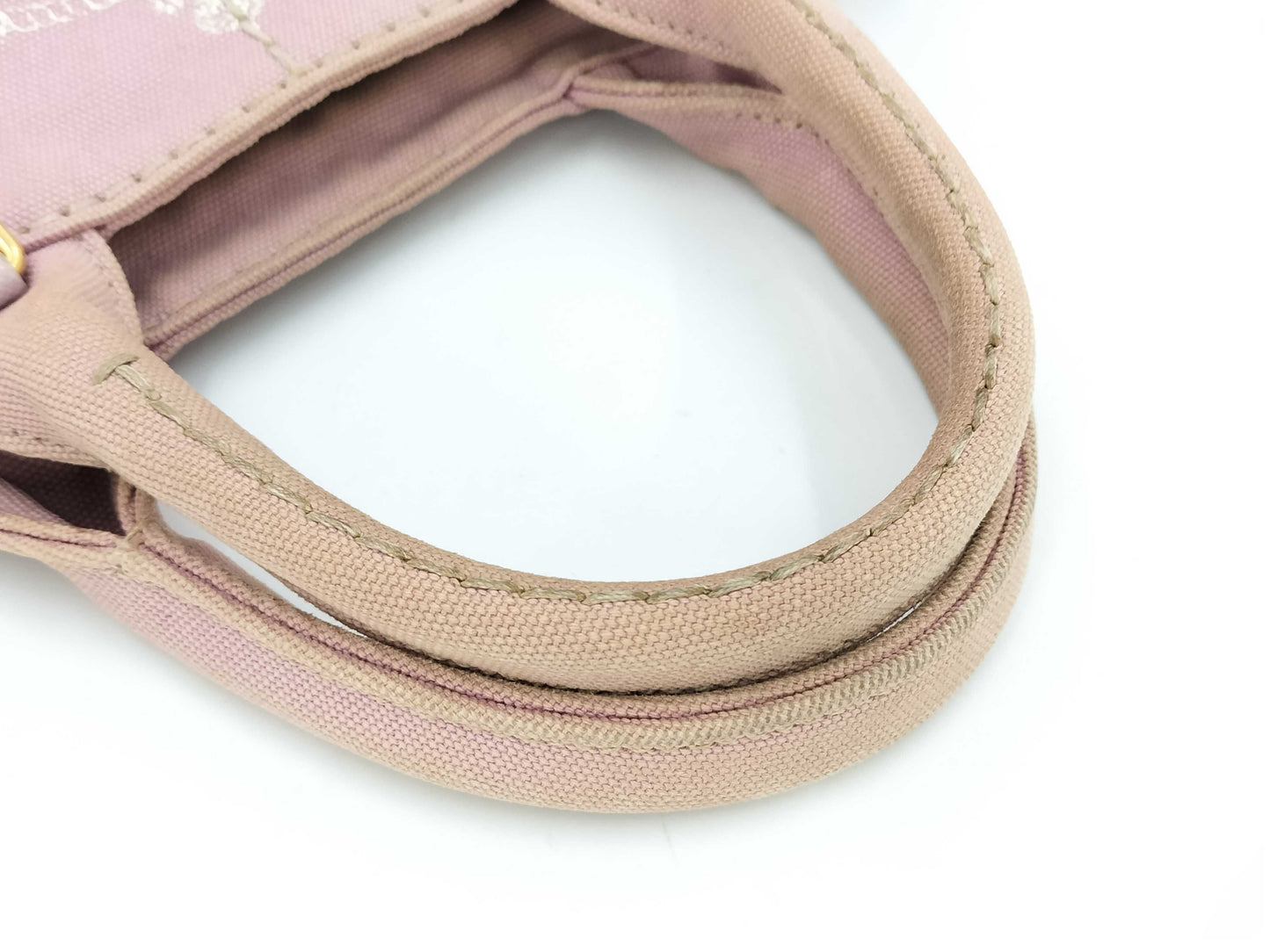 PRADA Canapa Mini 2-way Canvas Handbag in Pink