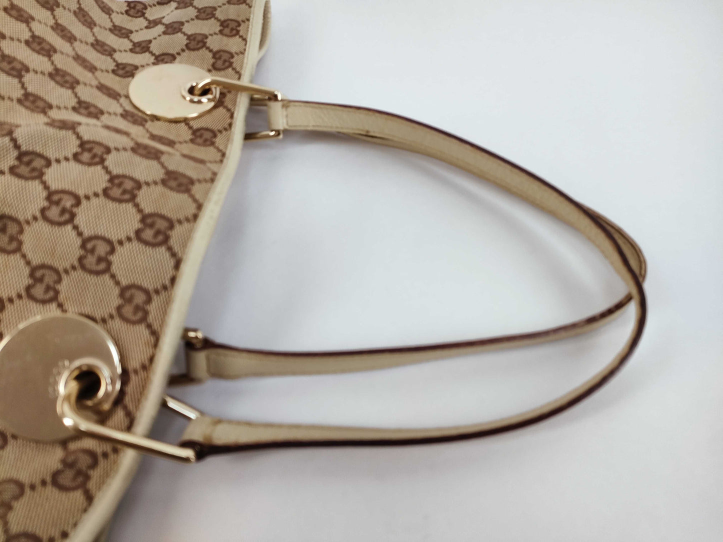 GUCCI GG Canvas GG Canvas x Leather Tote Bag Tote Bag