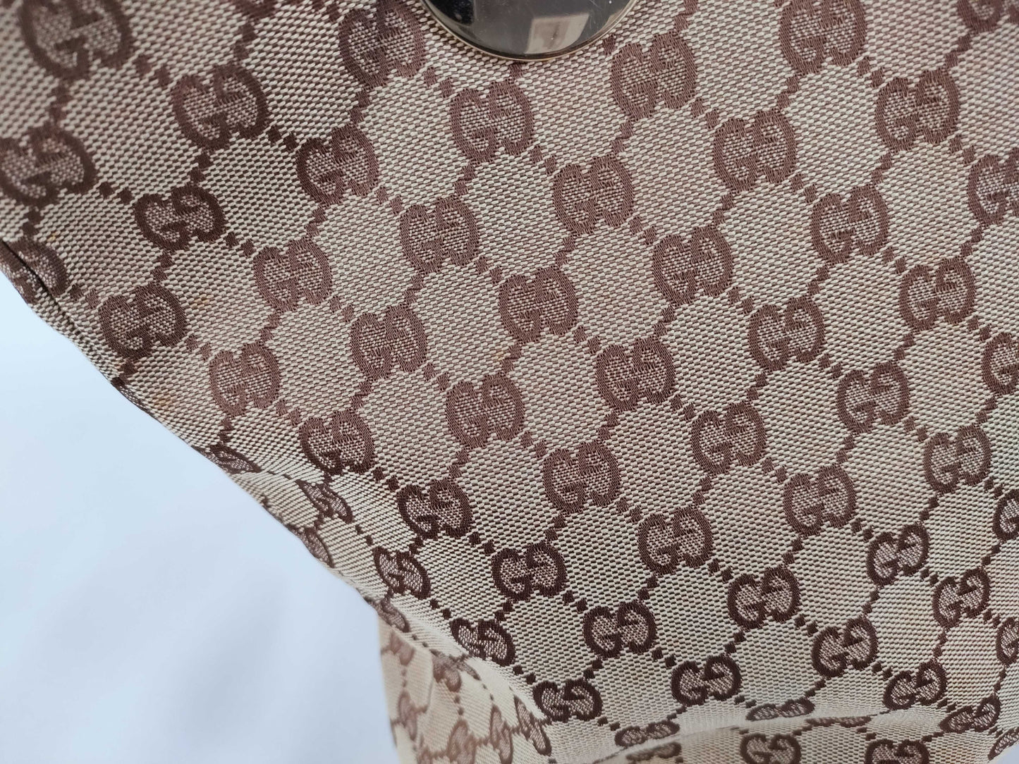 GUCCI GG Canvas GG Canvas x Leather Tote Bag Tote Bag