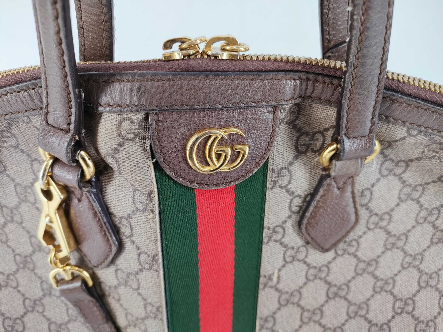 GUCCI GG Supreme Ophidia PVC 2-Way Shoulder Bag