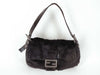 FENDI Fur x Leather Silicone Logo Mamma Bucket Handbag