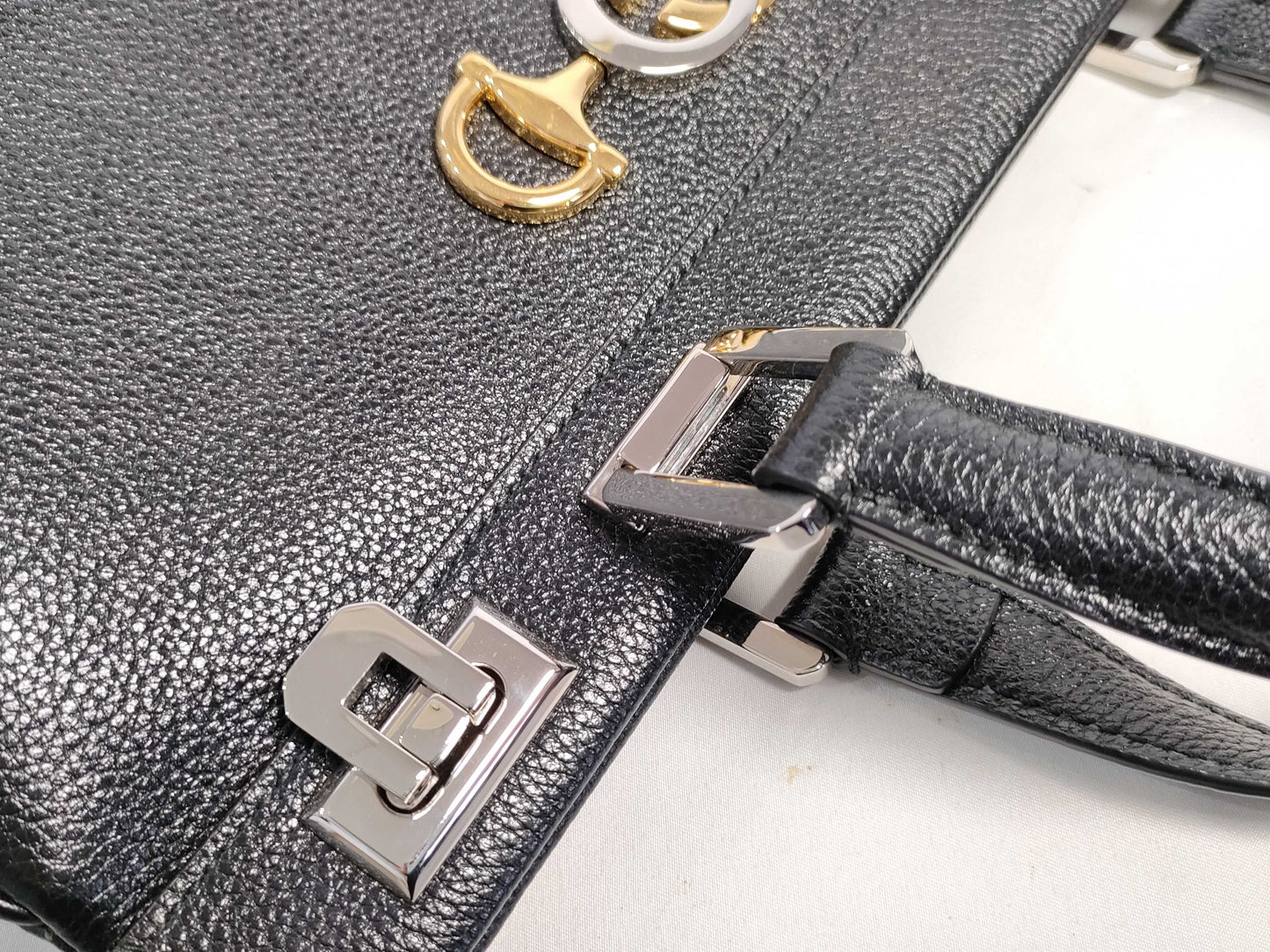 GUCCI 564714 Zumi Medium Tote Bag Black Handbag