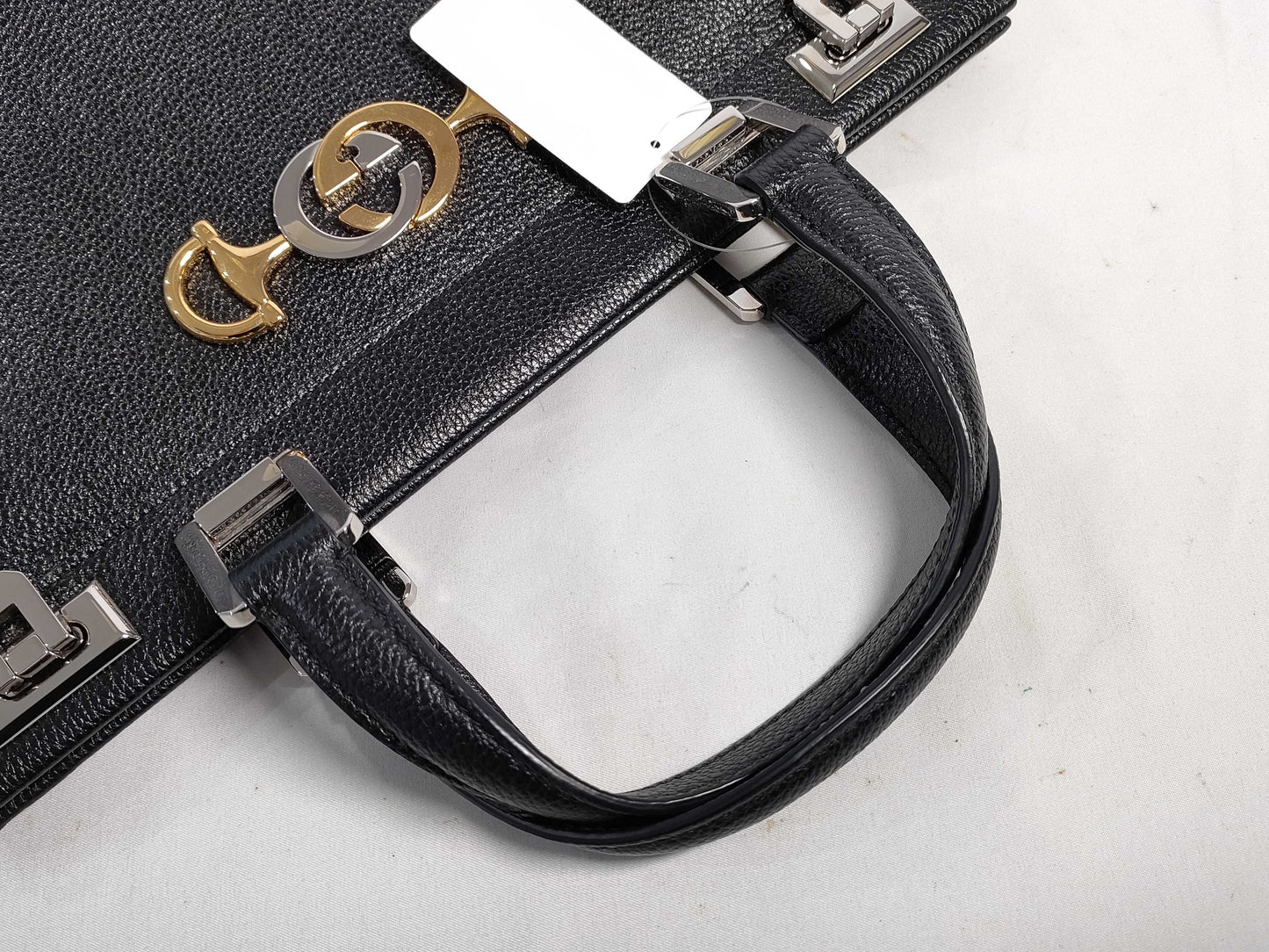 GUCCI 564714 Zumi Medium Tote Bag Black Handbag