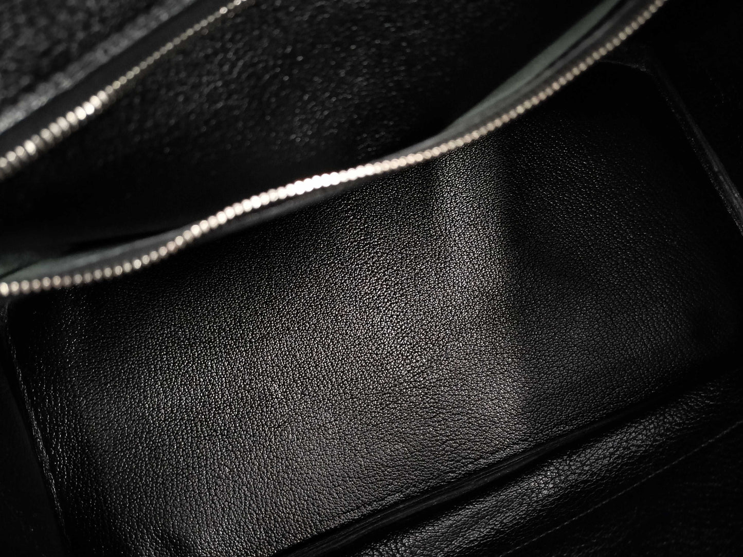HERMES Togo Birkin 30 Black Handbag with Silver Hardware and □I Stamp