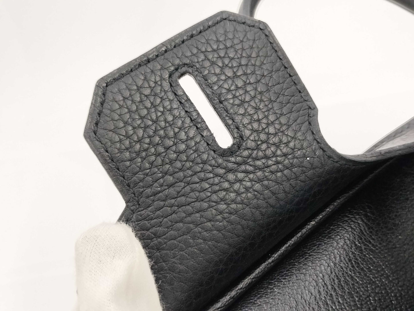 HERMES Togo Birkin 30 Black Handbag with Silver Hardware and □I Stamp
