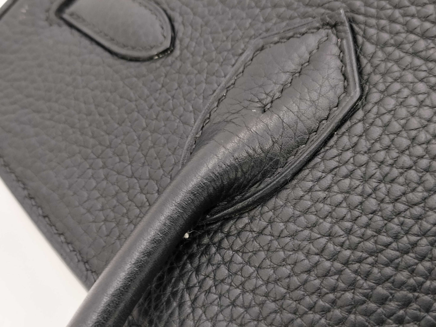 HERMES Togo Birkin 30 Black Handbag with Silver Hardware and □I Stamp