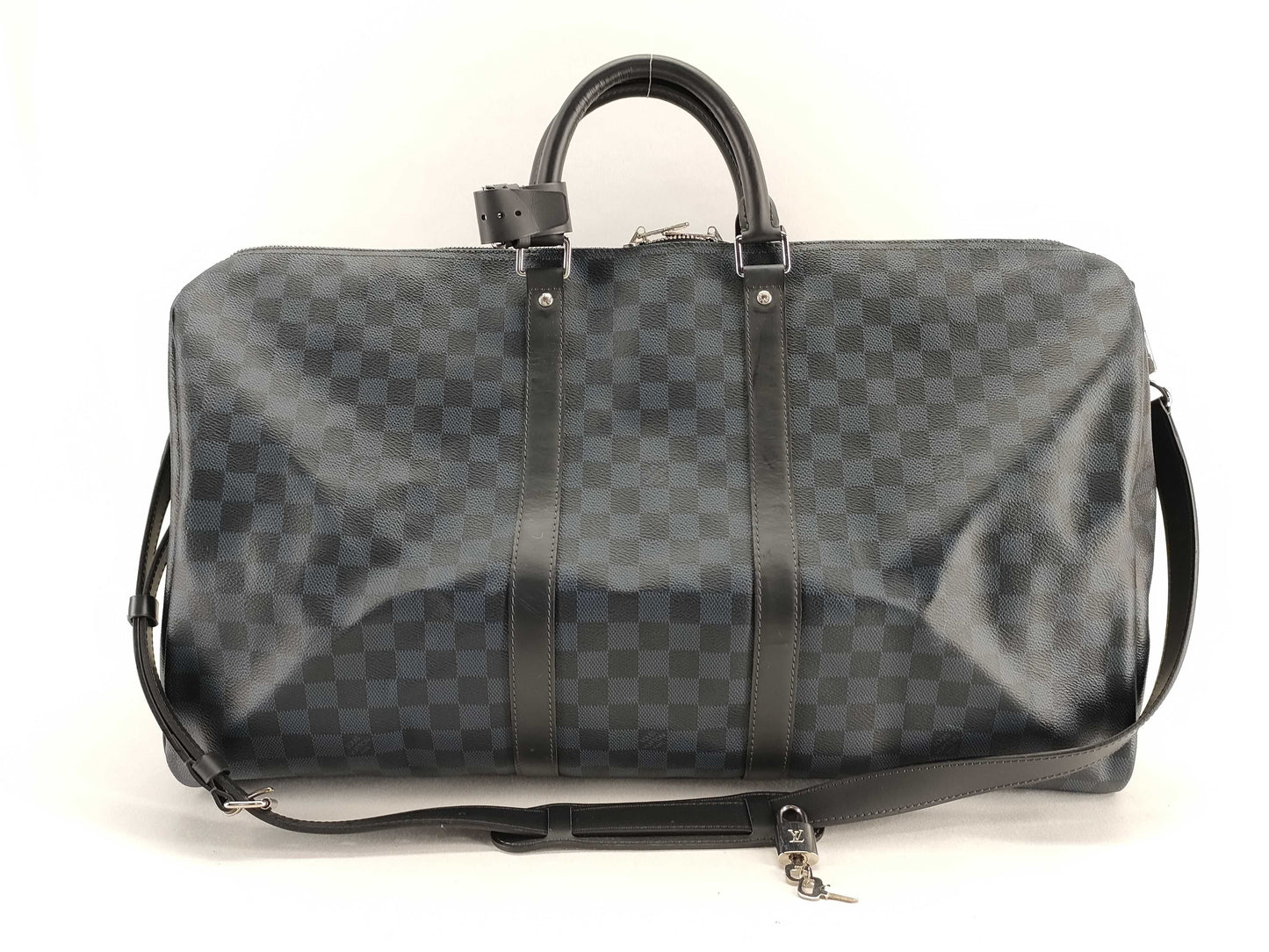 LOUIS VUITTON N41536 Louis Vuitton Damier Cobalt Keepall Bandouliere 55 Boston Bag N41536