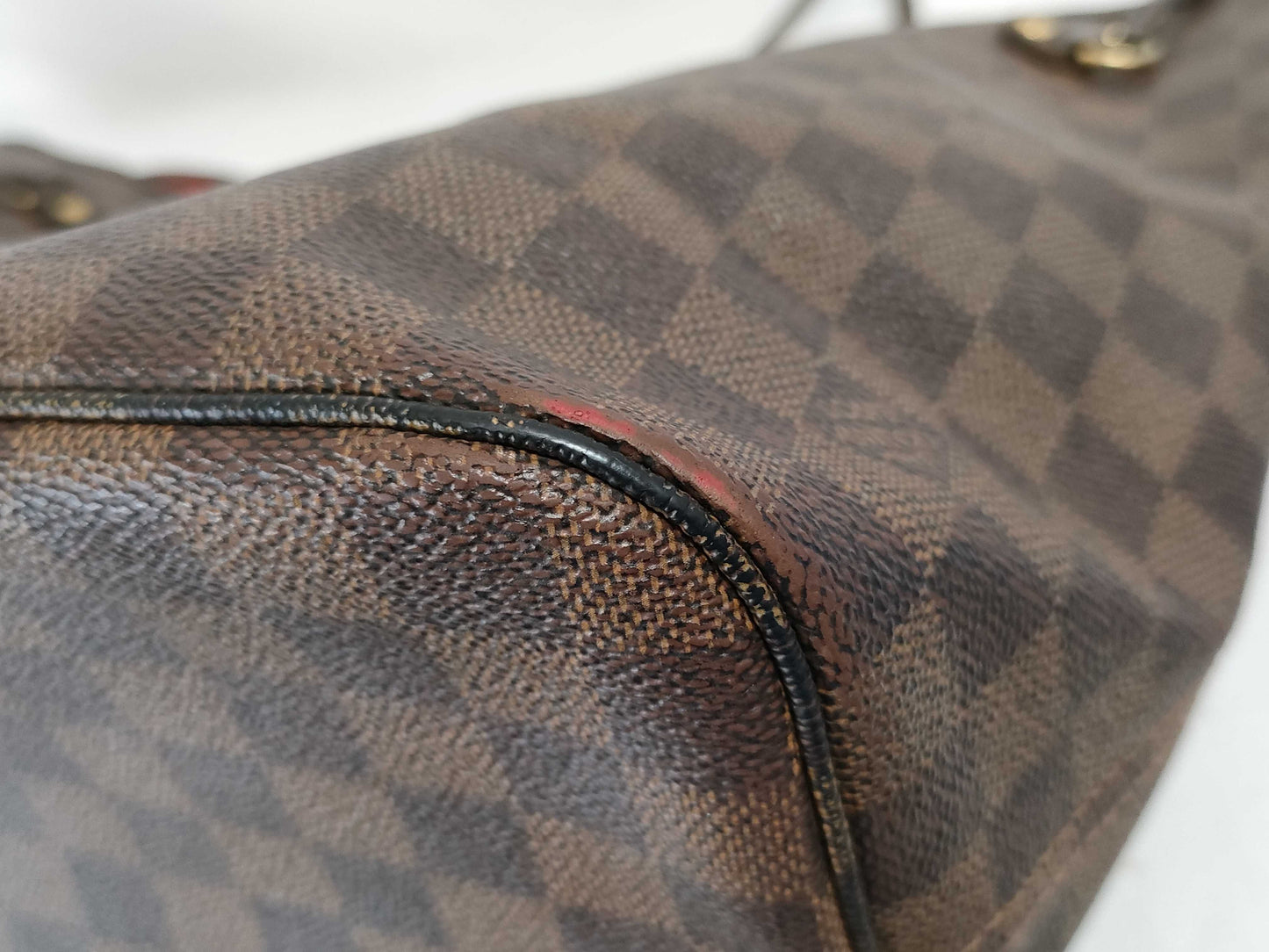 LOUIS VUITTON N41358 Damier Neverfull MM Engraved Shoulder Bag