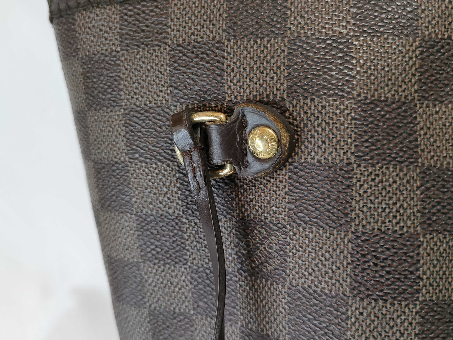 LOUIS VUITTON N41358 Damier Neverfull MM Engraved Shoulder Bag
