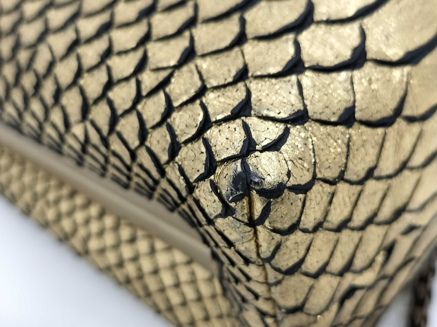 CHANEL Chanel Chain Bag Python Shoulder Bag