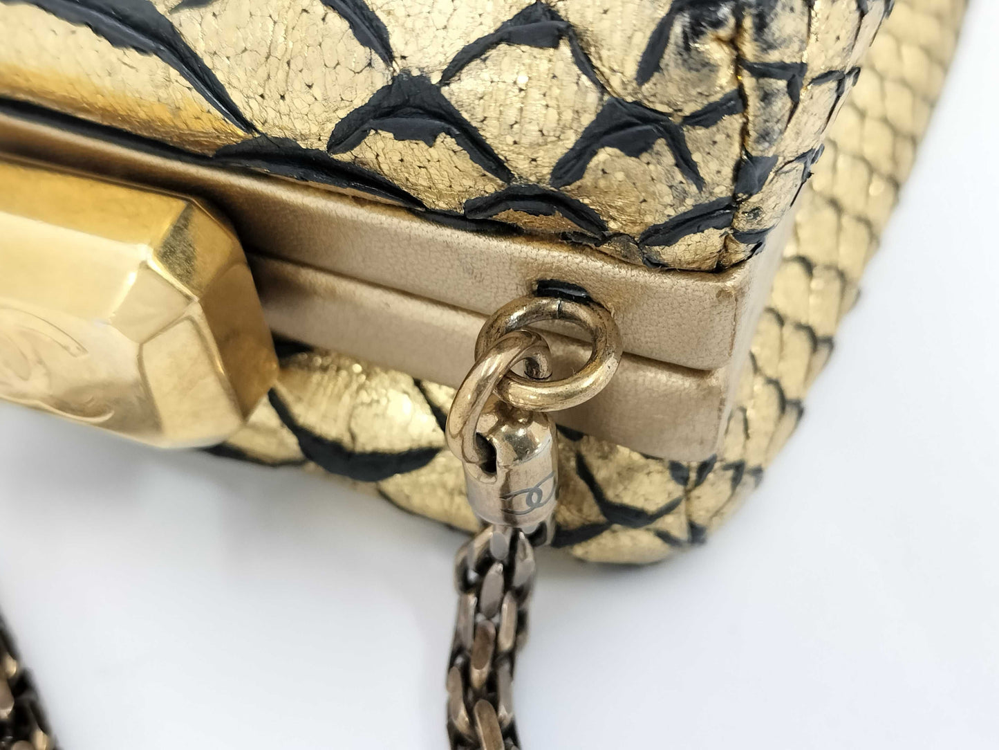 CHANEL Chanel Chain Bag Python Shoulder Bag