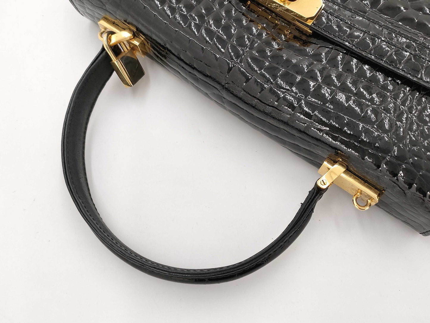 NUOVO BIDENTE Shining Crocodile 2-way Shoulder Bag/Handbag Bag