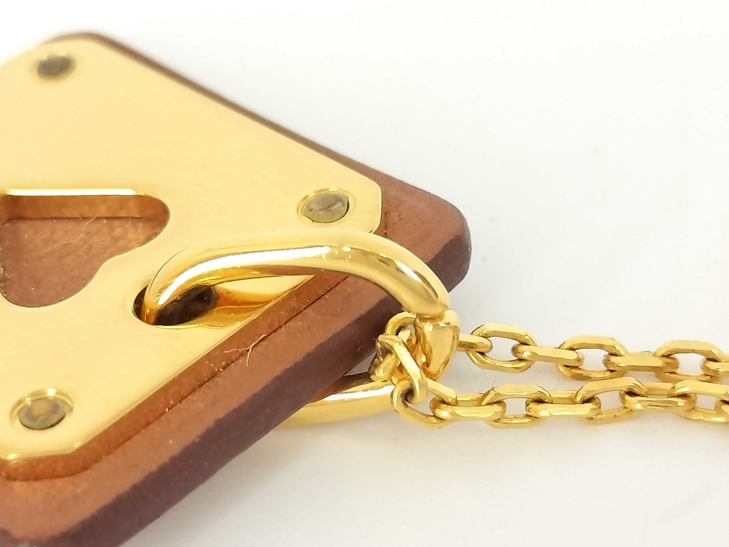 HERMES HERMES Necklace Heart Plate AS DE COEUR Playing Card Necklace