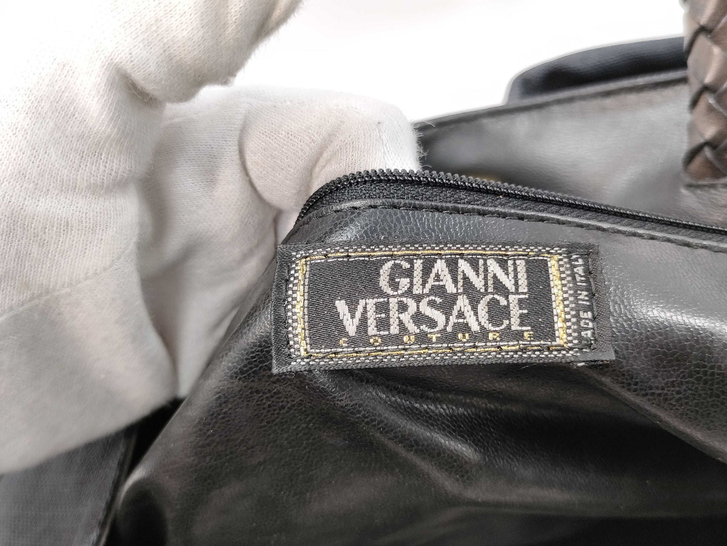 VERSACE GIANNI VERSACE Medusa Braided Handle Tote Bag Handbag