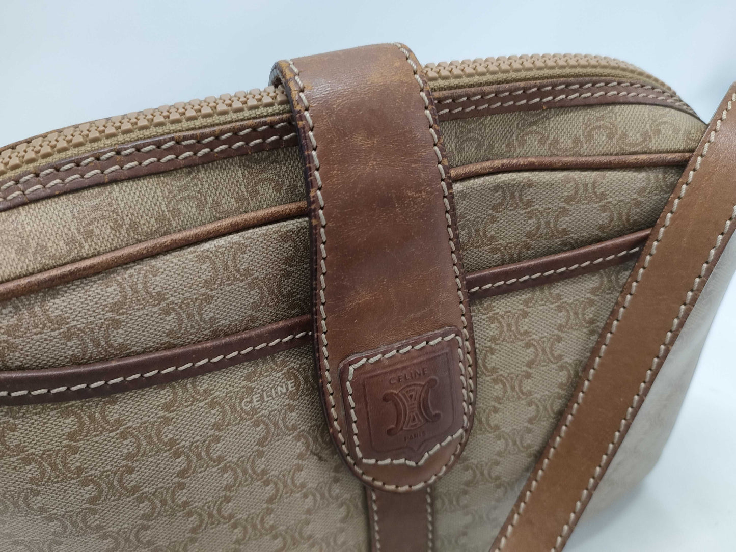 CELINE Macadam PVC Triomphe Shoulder Bag