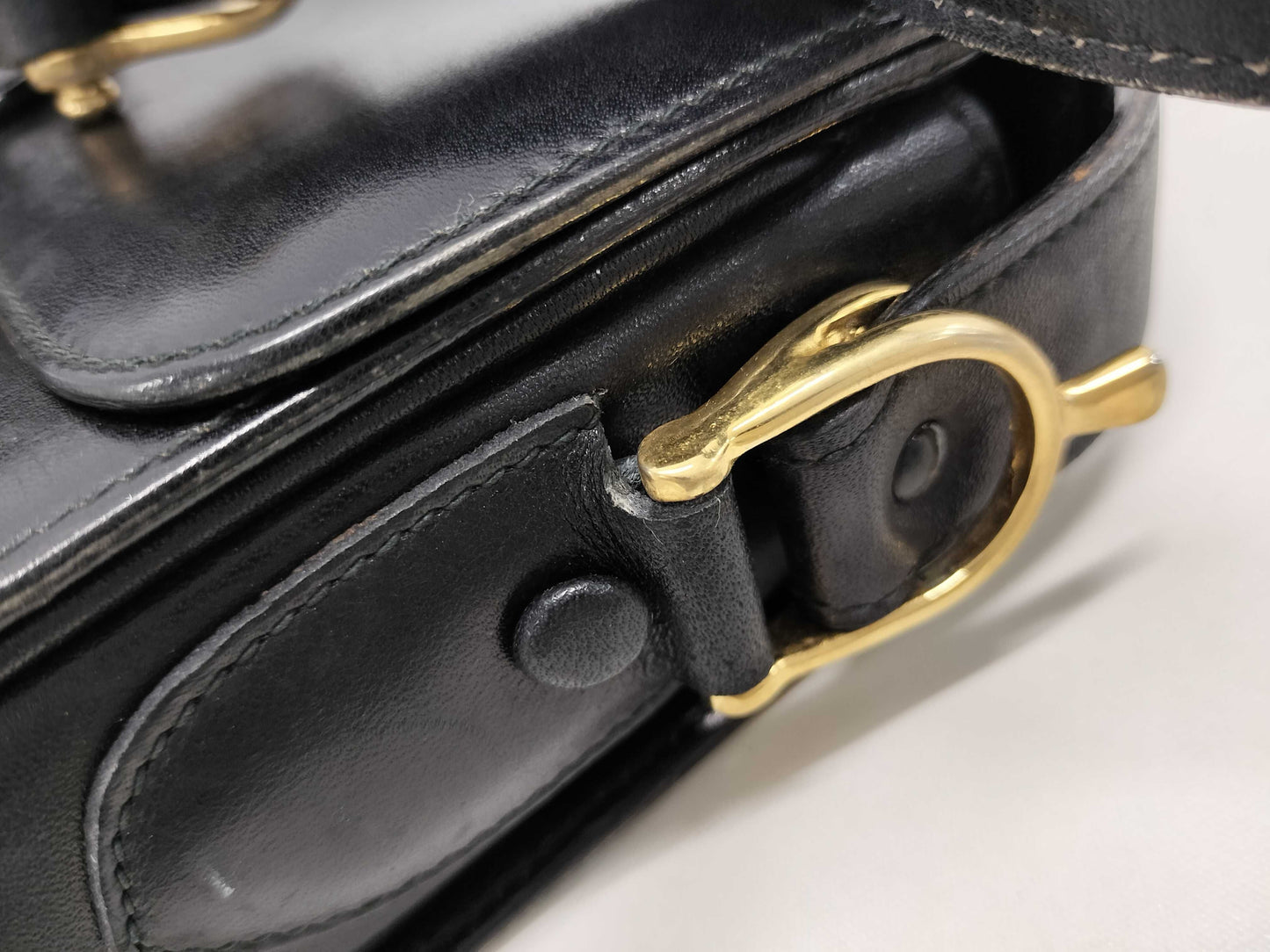 CELINE Carriage Hardware Leather Shoulder Bag