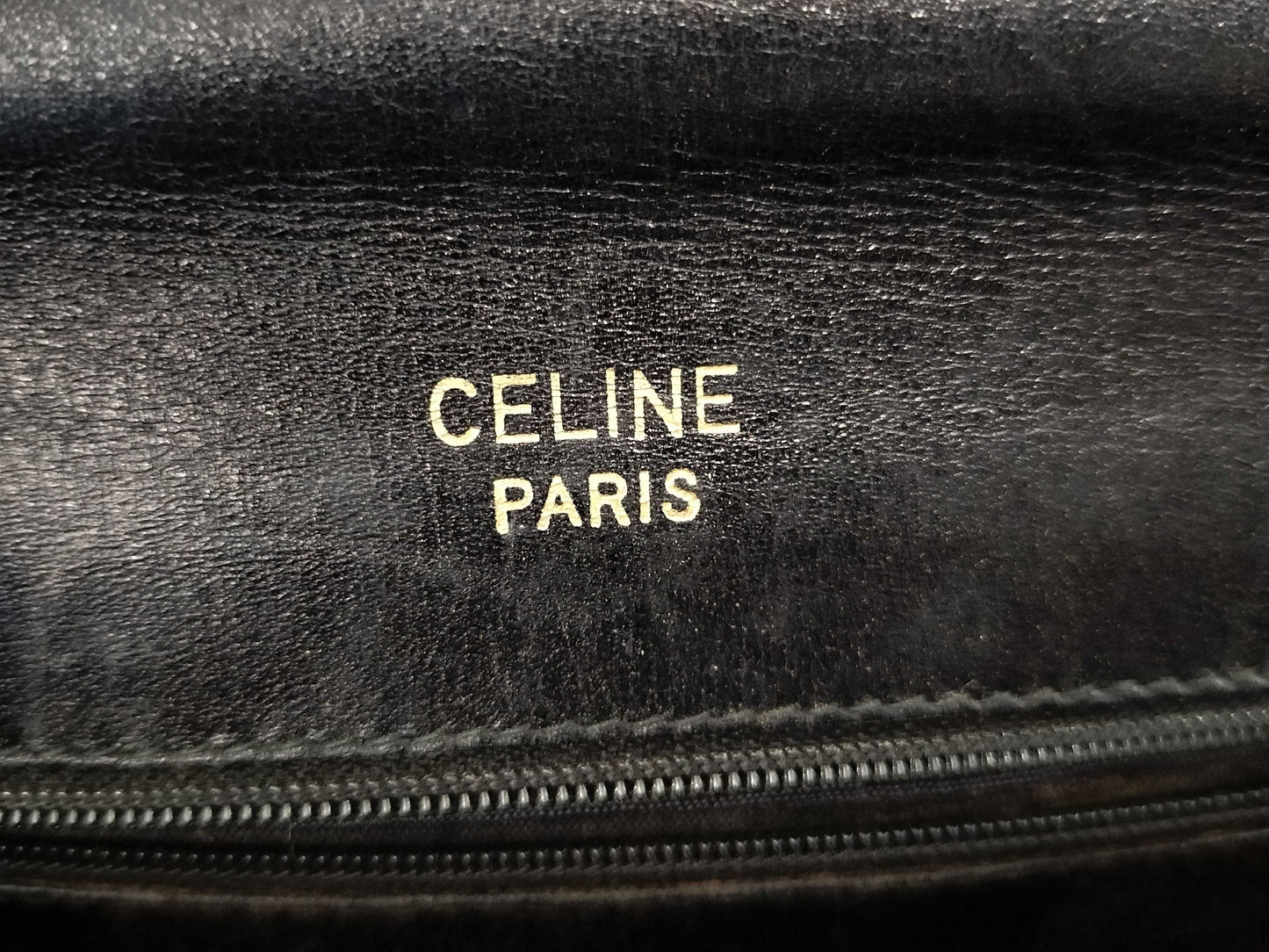 CELINE Carriage Hardware Leather Shoulder Bag