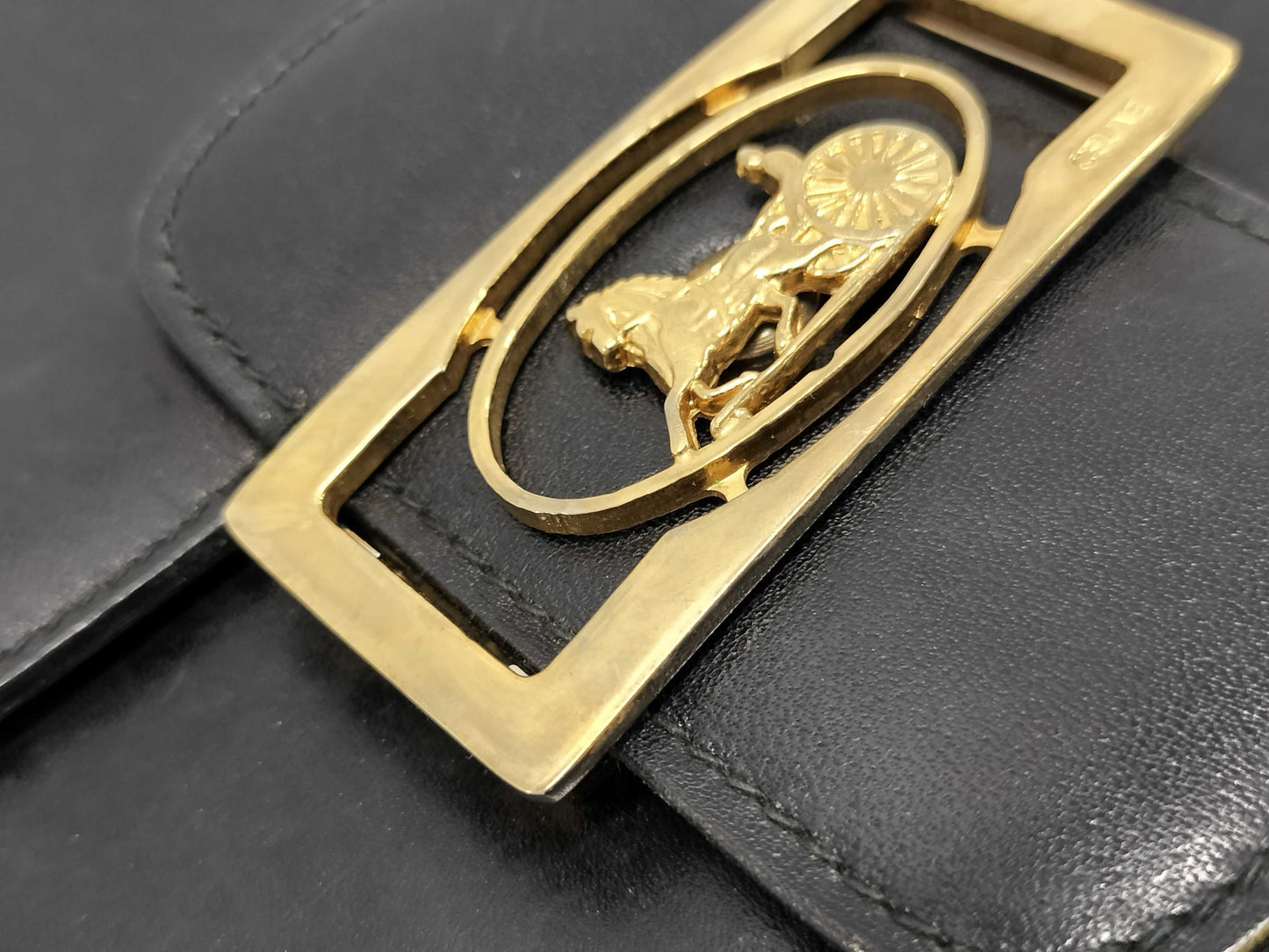 CELINE Carriage Hardware Leather Shoulder Bag