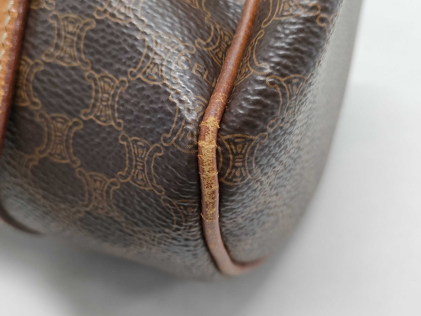 CELINE Macadam PVC Triomphe Drum Handbag