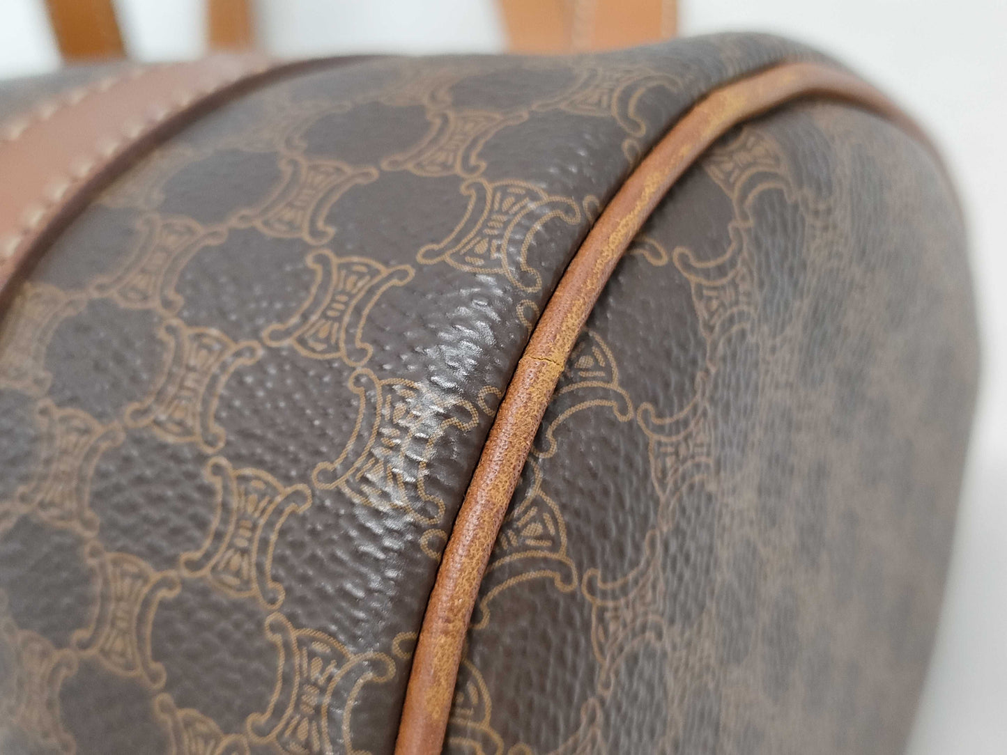 CELINE Macadam PVC Triomphe Drum Handbag