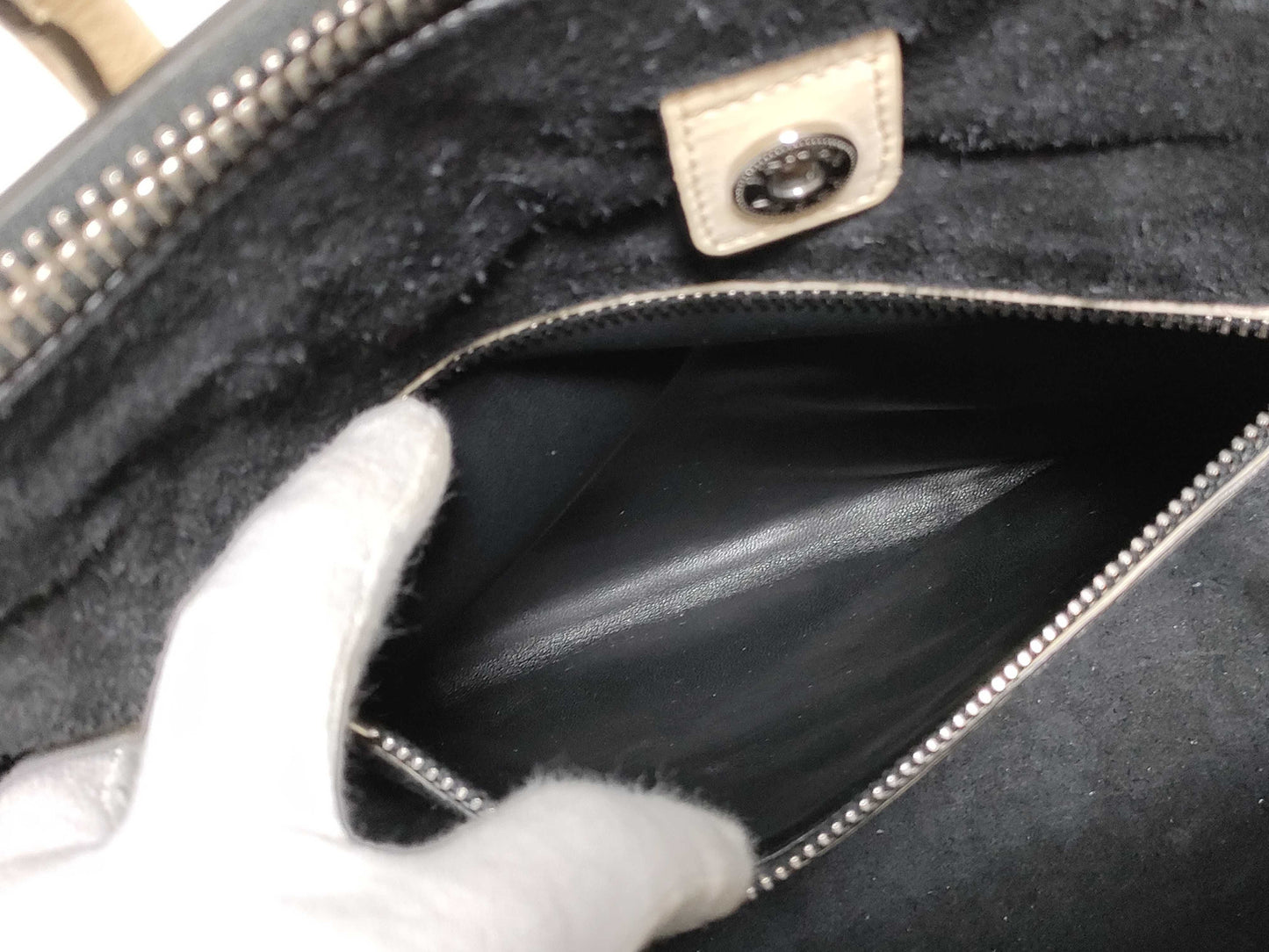 PRADA SG-Prada Leather 2-way Handbag Beige BN2619 Handbag