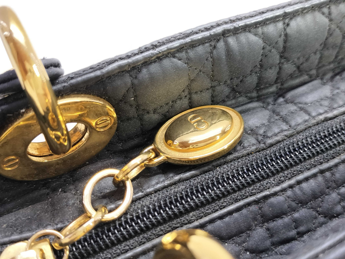 Dior Lady Dior PH-Lady Dior Cotton Hand Bag 23cm