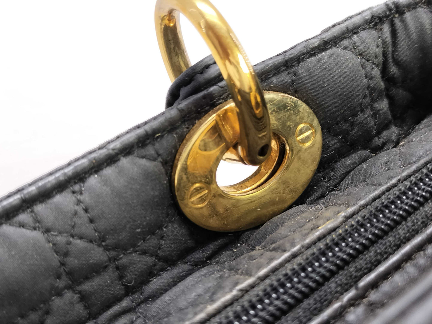 Dior Lady Dior PH-Lady Dior Cotton Hand Bag 23cm