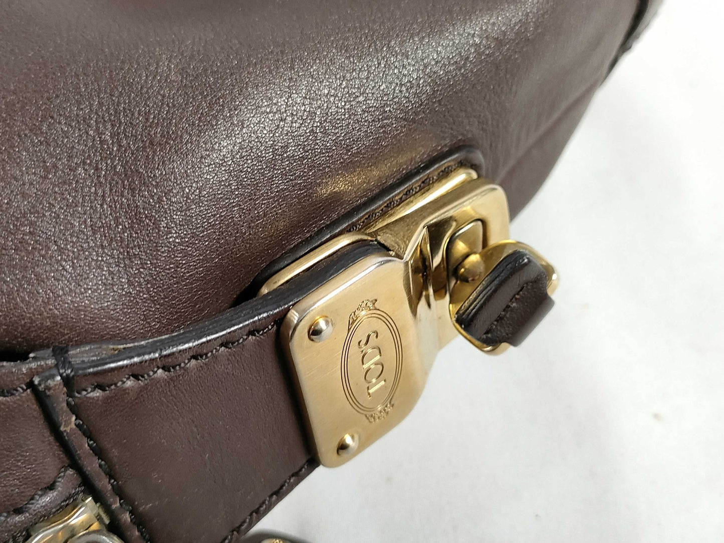 TOD'S SG-Tods leather tote brown tote bag