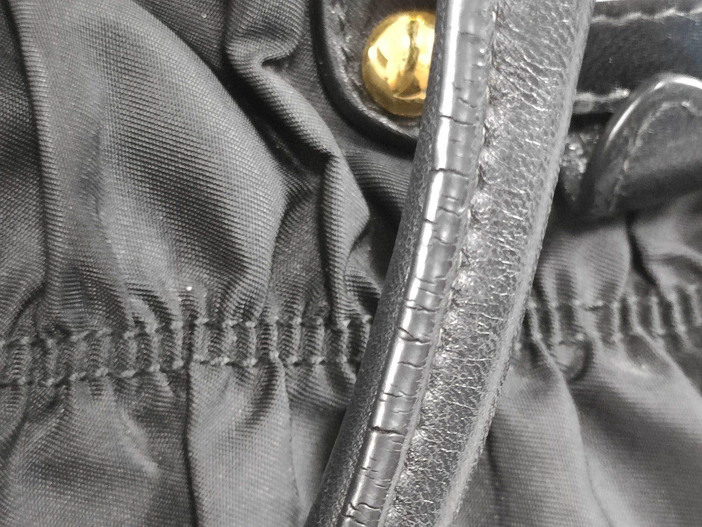 PRADA ID-Prada Canvas Vintage Black Totebag Handbag