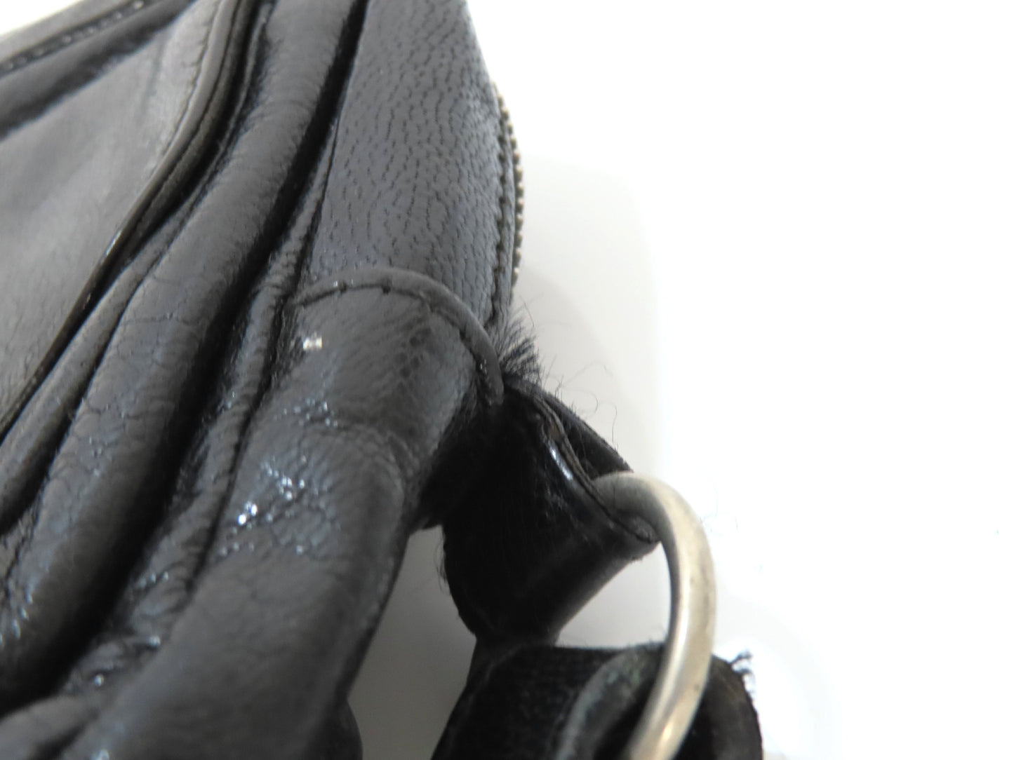 BALENCIAGA Clutch Bag Leather Black 182384 Bag