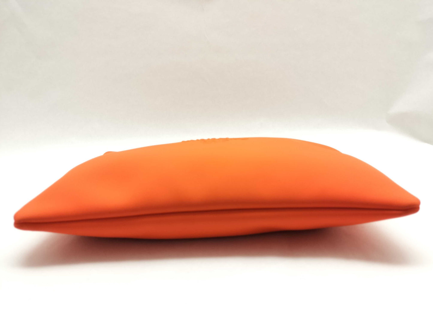HERMES Truss Flat Neoban Polyamide Pouch Orange Clutch Bag