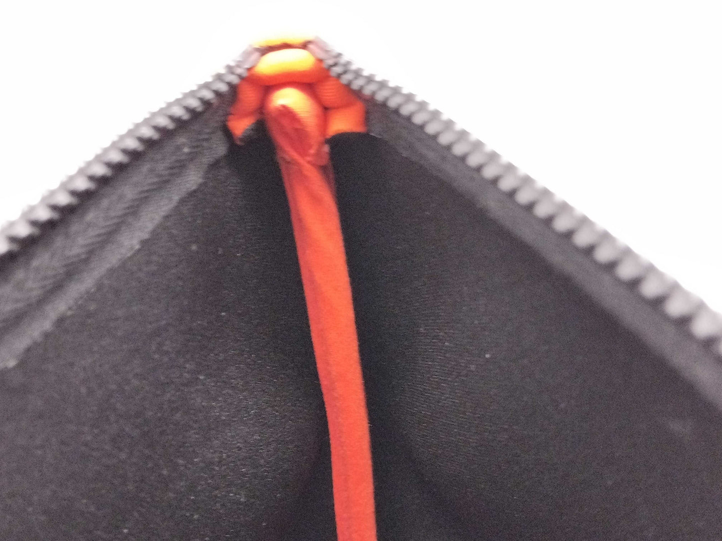HERMES Truss Flat Neoban Polyamide Pouch Orange Clutch Bag