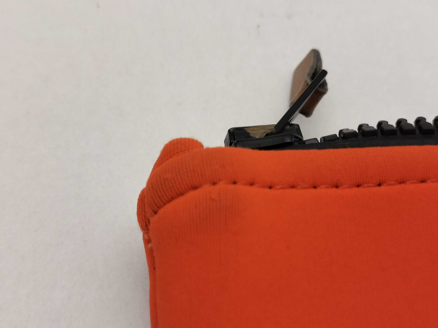 HERMES Truss Flat Neoban Polyamide Pouch Orange Clutch Bag