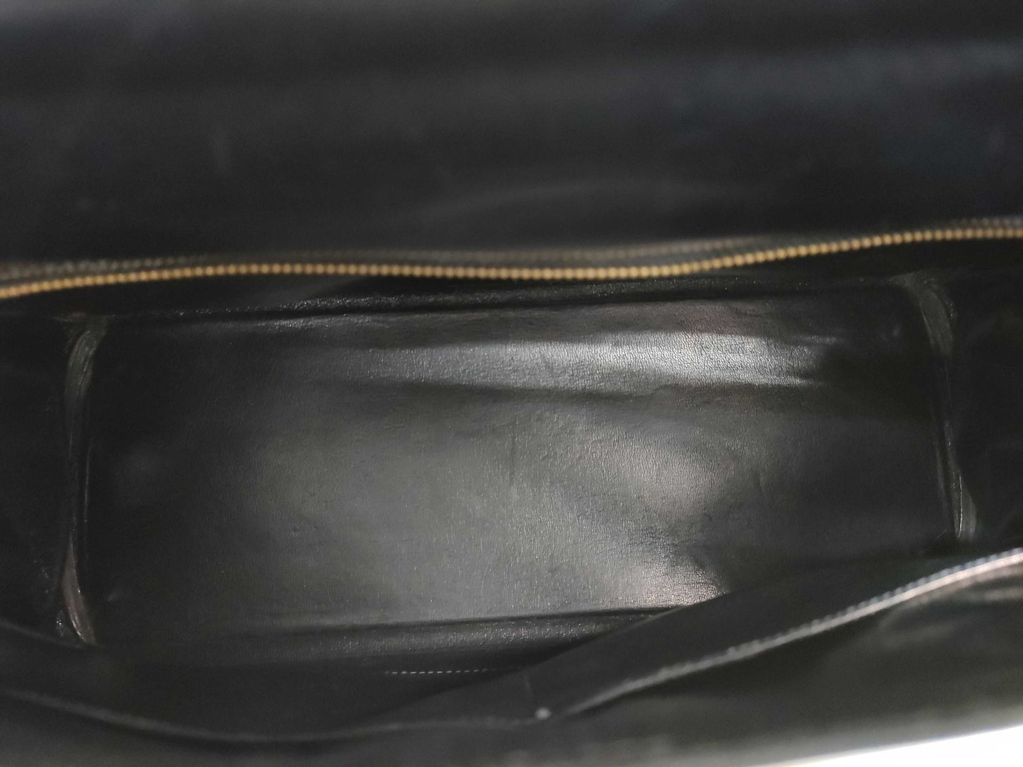 HERMES Kelly 32 Inner-stitched Box Calf Handbag in Navy