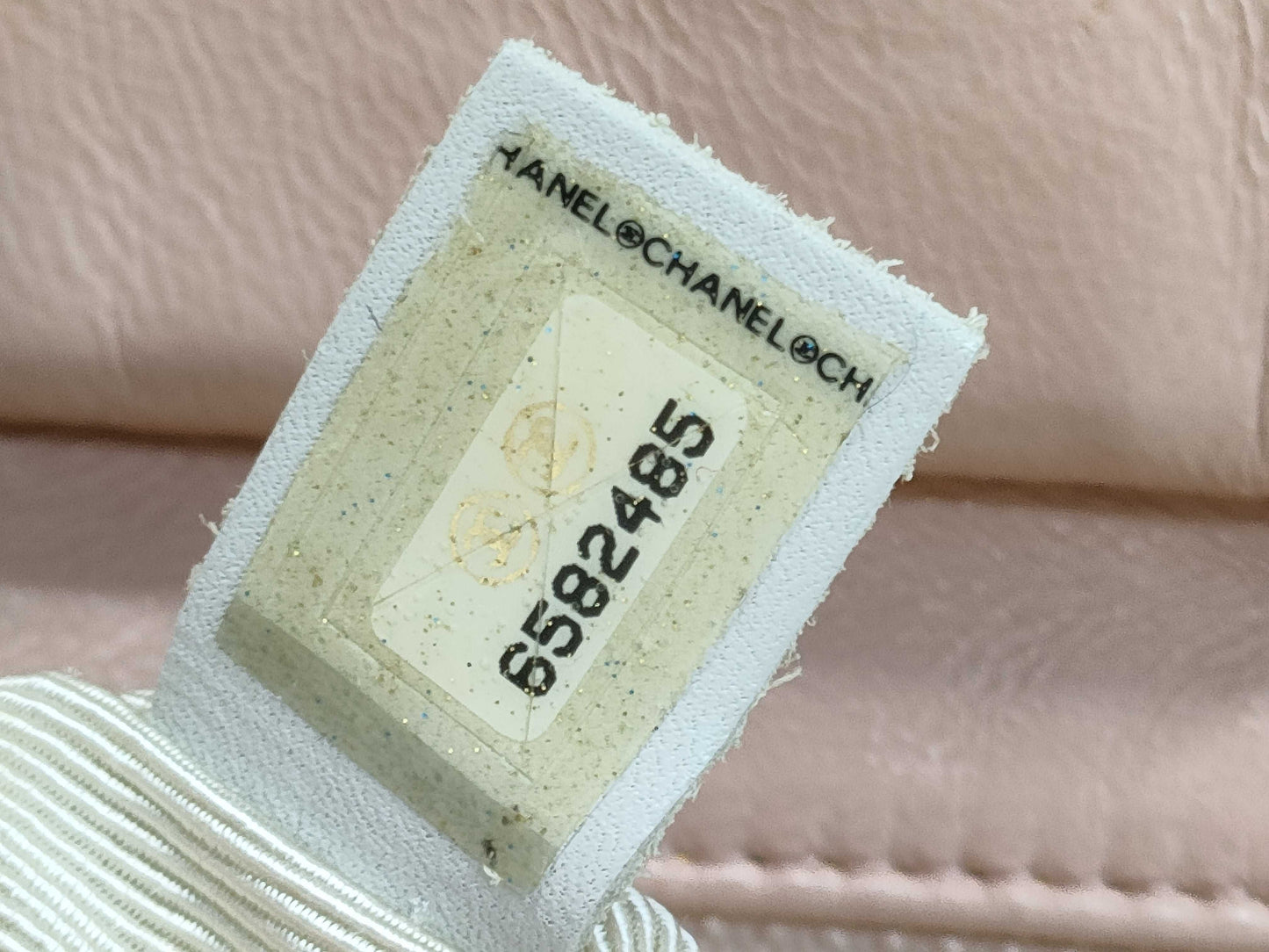 CHANEL Calfskin Chain Handbag, Pink, 6582485
