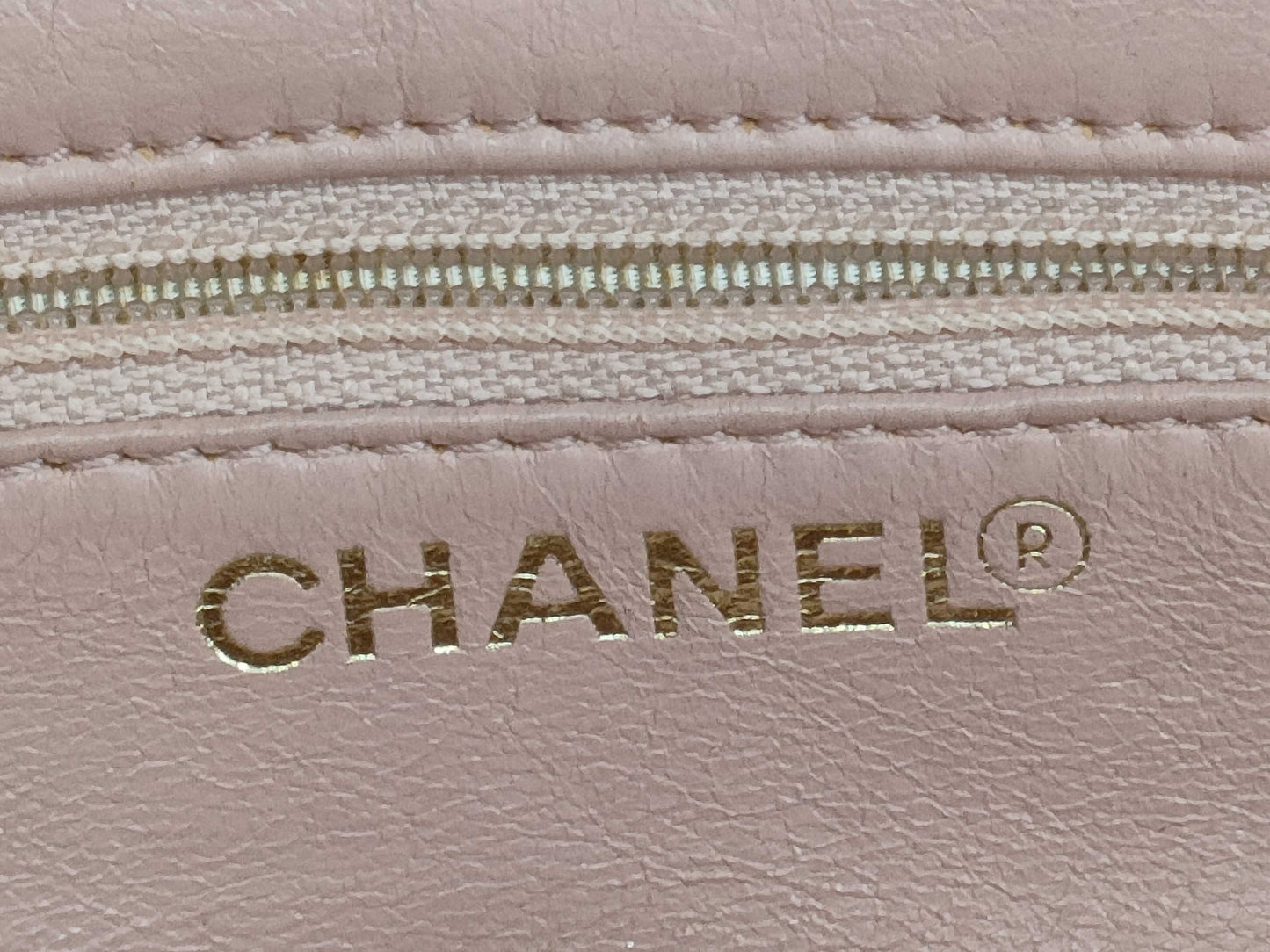 CHANEL Calfskin Chain Handbag, Pink, 6582485
