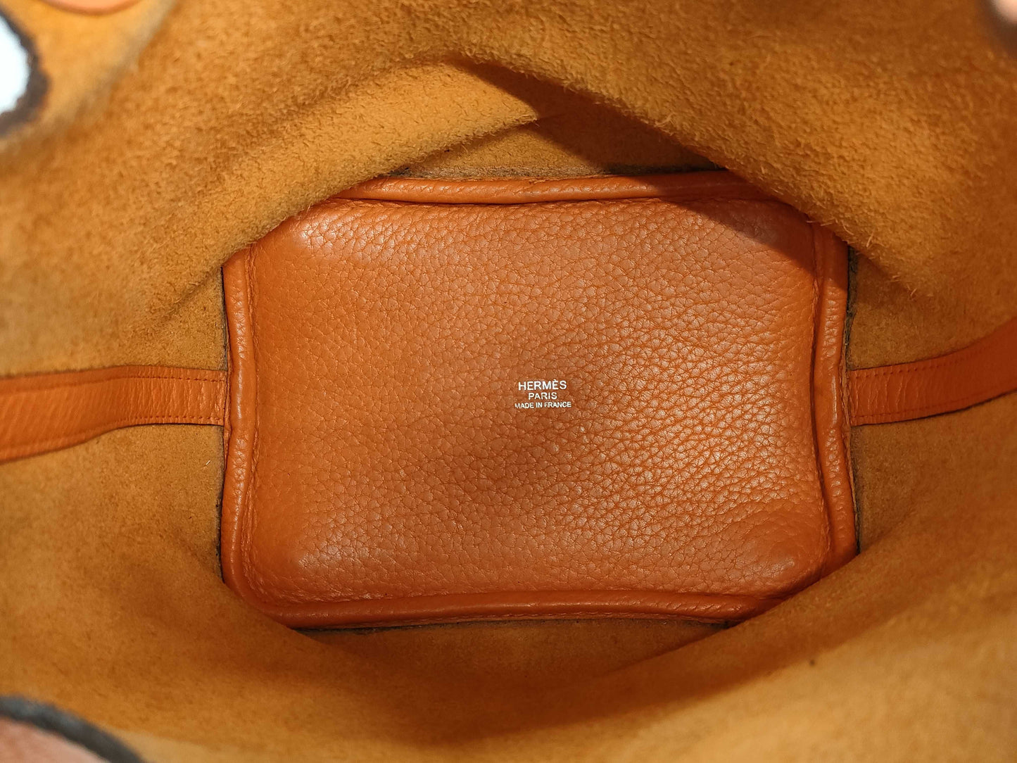 HERMES Picotin Lock PM Taurillon Orange Poppy T-stamped Handbag