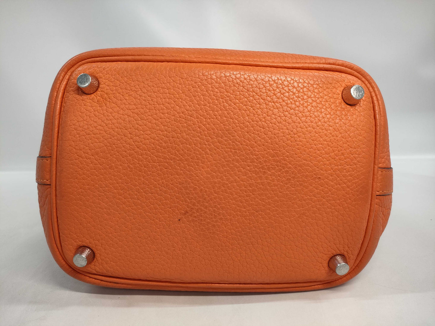 HERMES Picotin Lock PM Taurillon Orange Poppy T-stamped Handbag