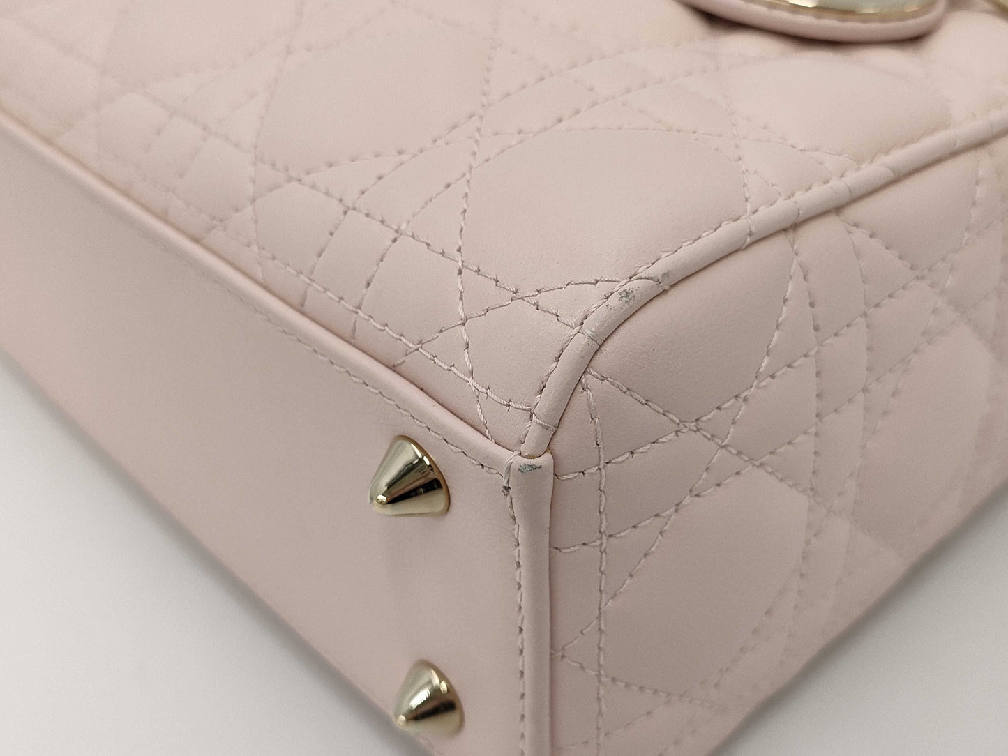 Dior My Lady Dior Small Rose Powder Lambskin Handbag M0538ONGE413