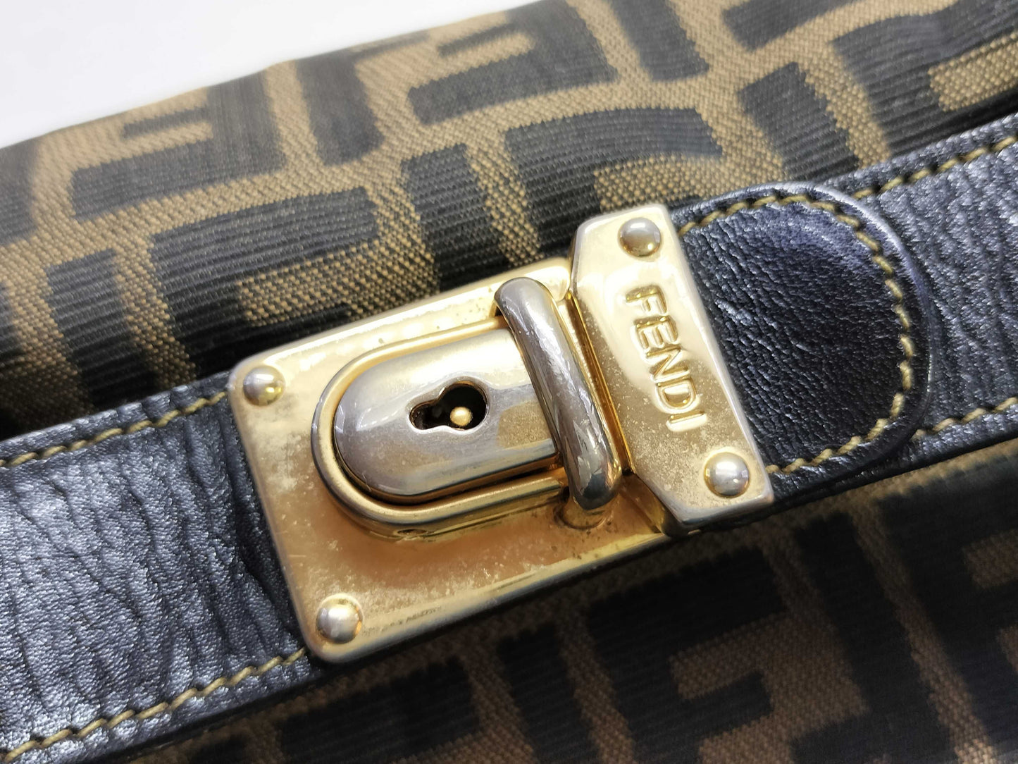 FENDI Zucca pattern handbag/vanity bag