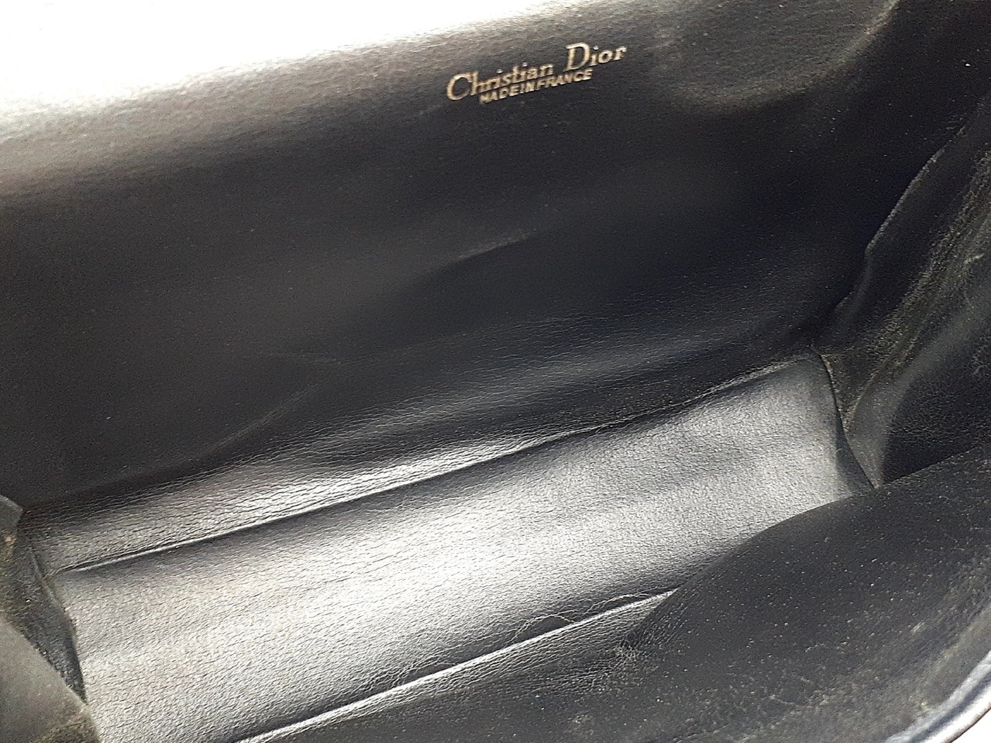 Dior 2-piece honeycomb pattern handbag set with gold hardware, leather handbag and leather shoulder bag