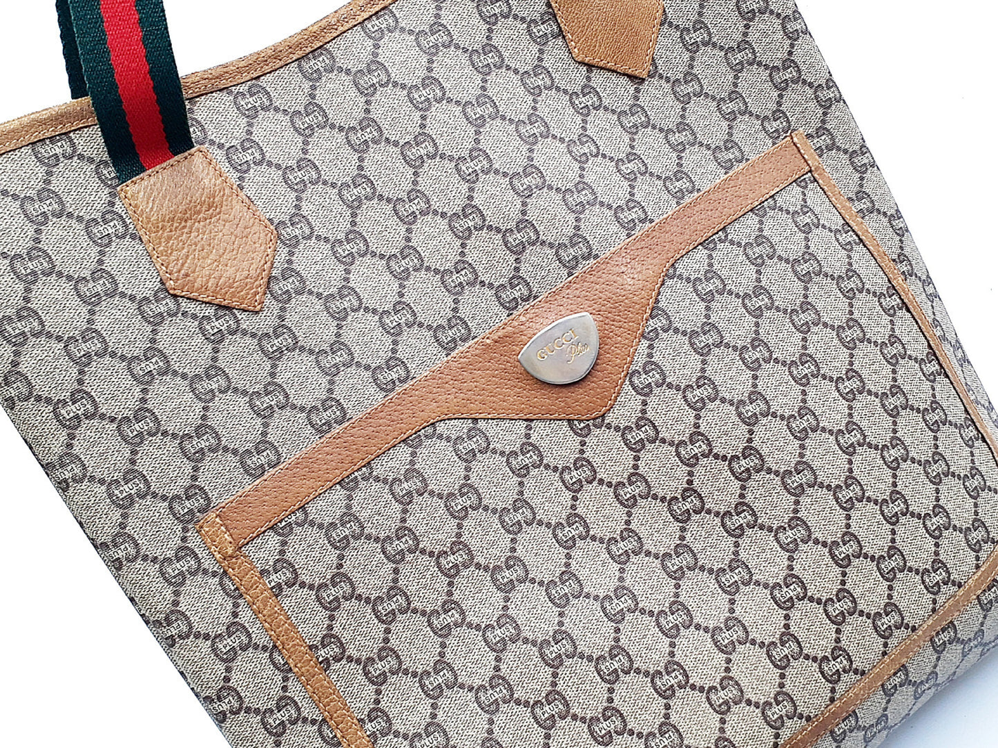 GUCCI 3-Piece Set GG Supreme Sherry Line Leather Tote Bag