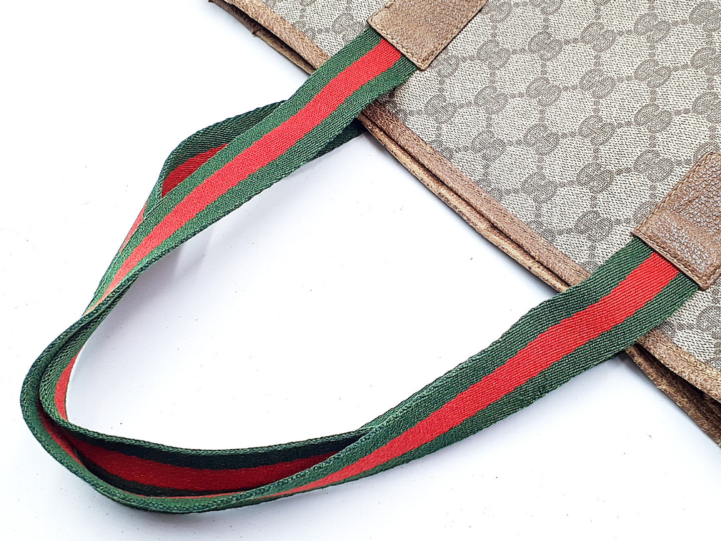 GUCCI 3-Piece Set GG Supreme Sherry Line Leather Tote Bag