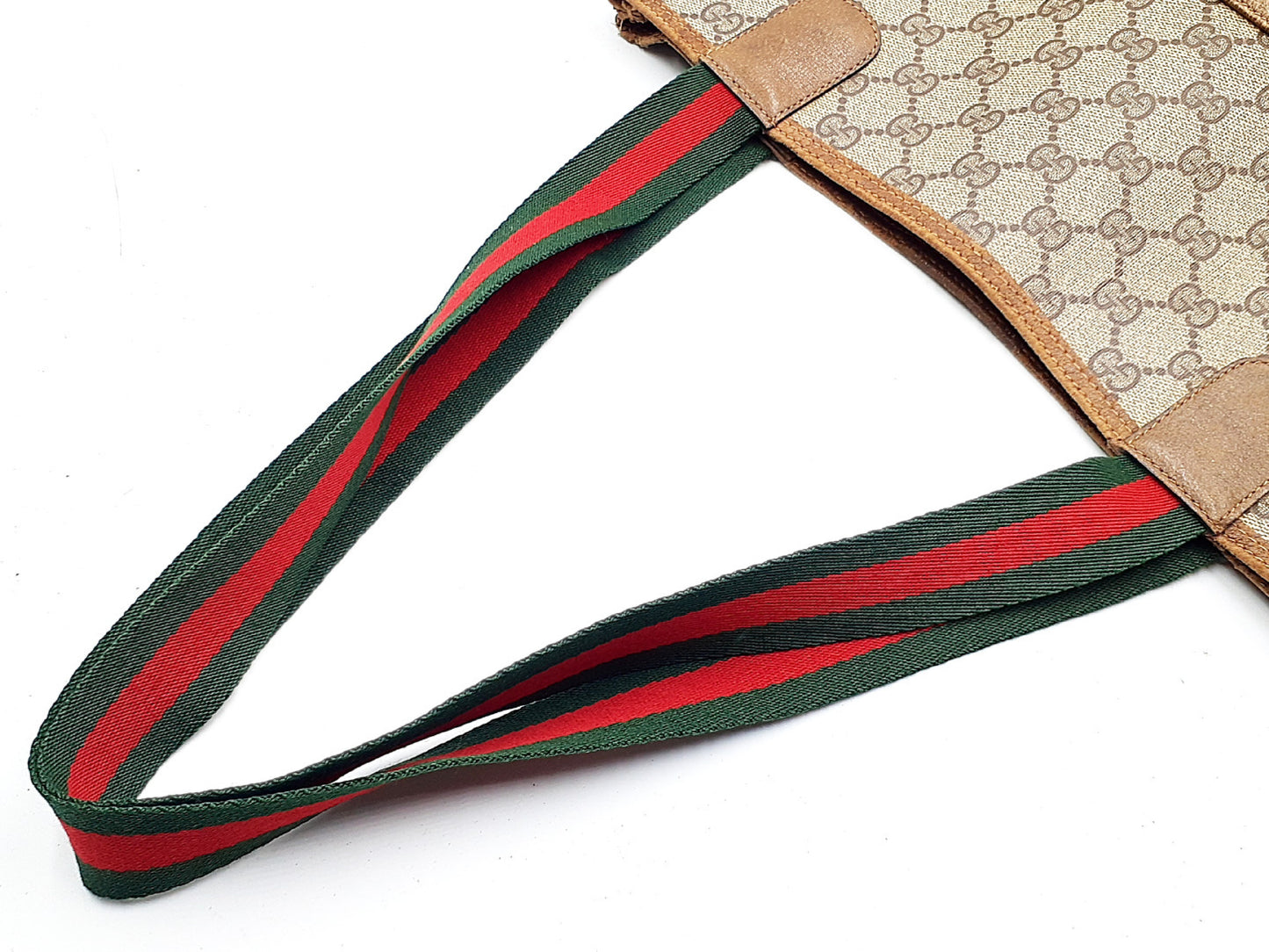 GUCCI 3-Piece Set GG Supreme Sherry Line Leather Tote Bag