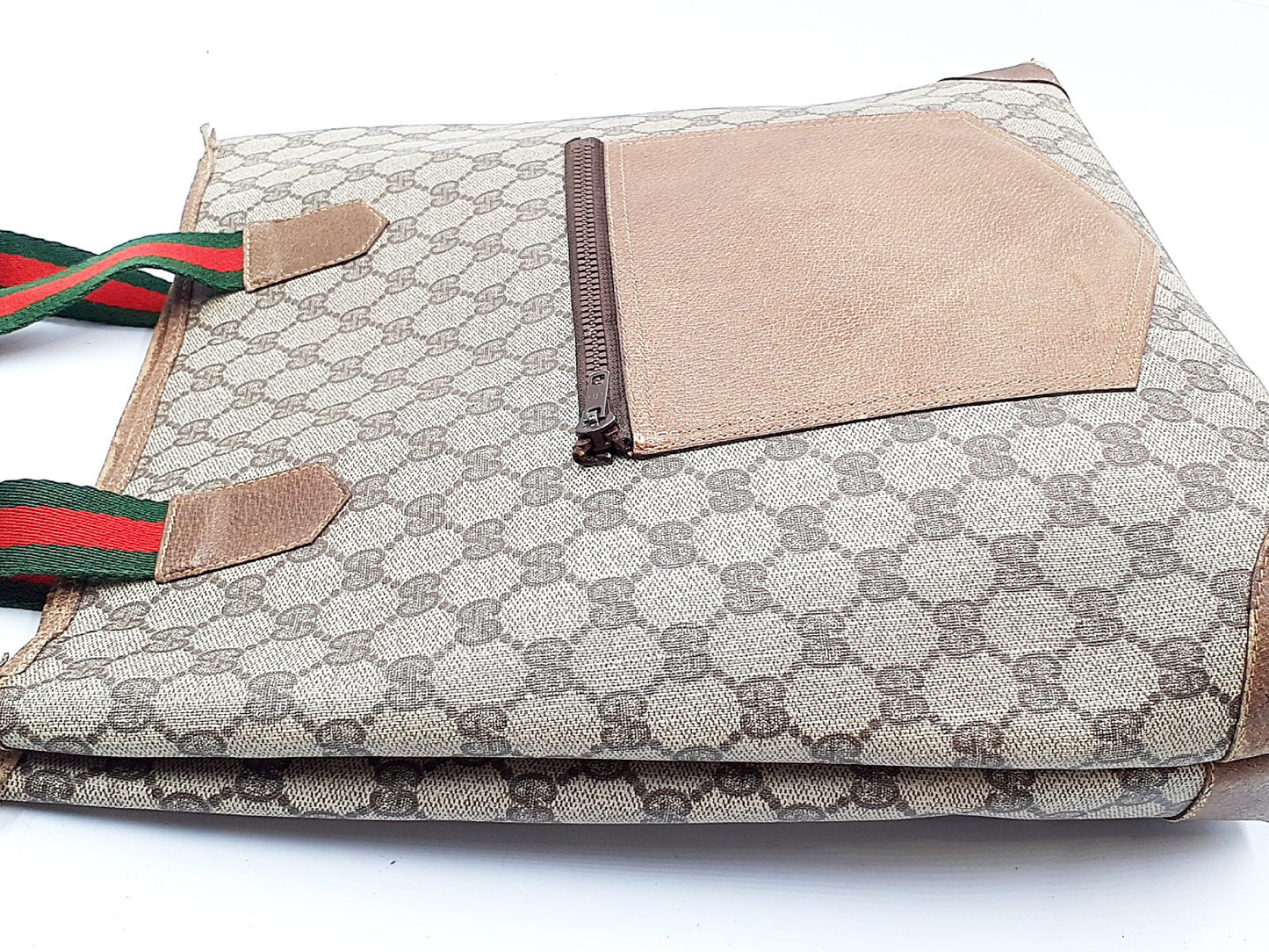 GUCCI 3-Piece Set GG Supreme Sherry Line Leather Tote Bag