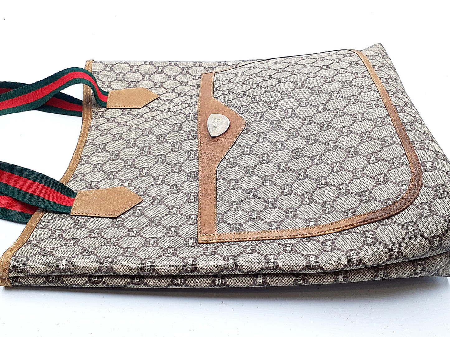 GUCCI 3-Piece Set GG Supreme Sherry Line Leather Tote Bag