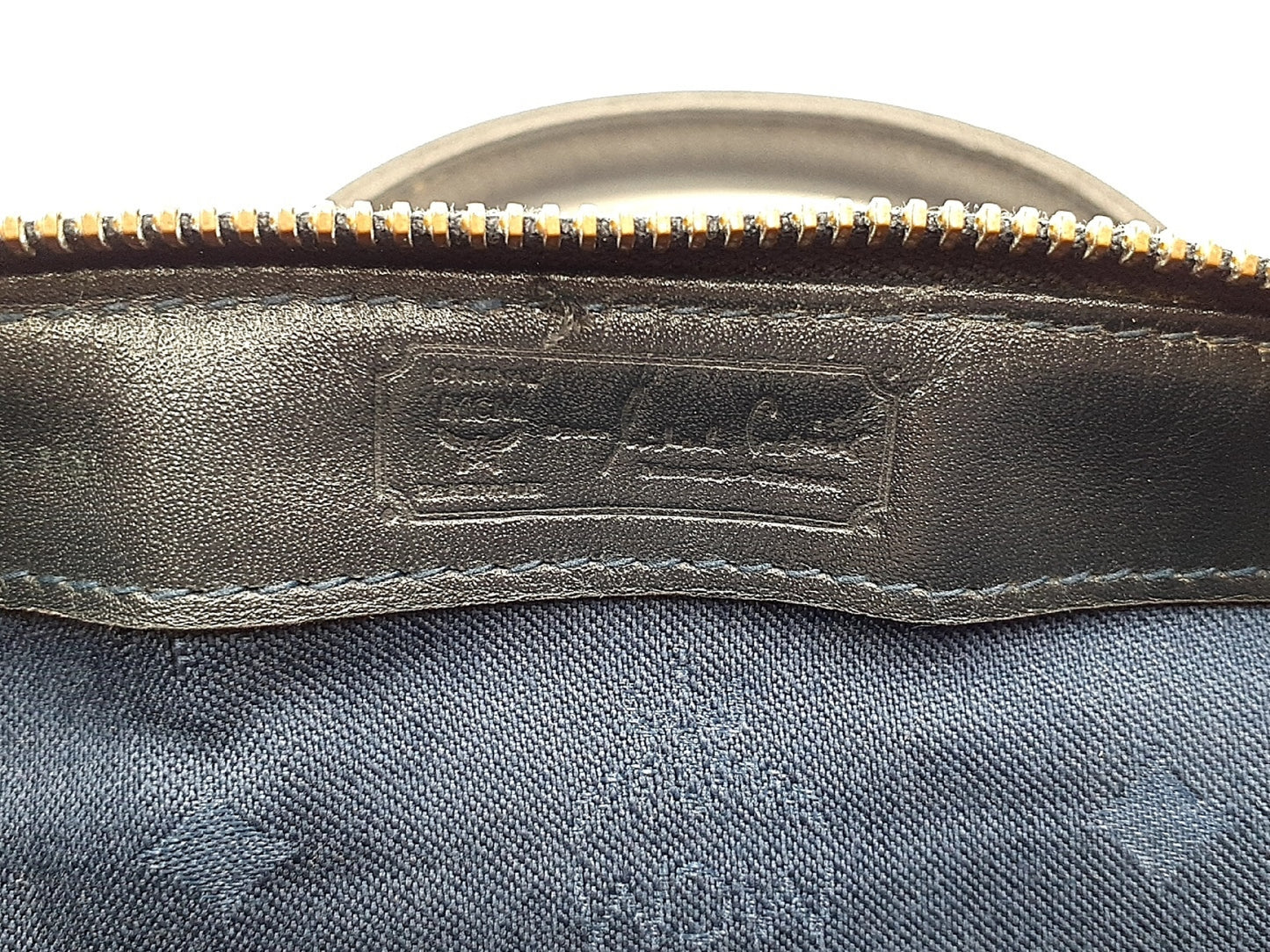 MCM 2-way strap logo leather handbag