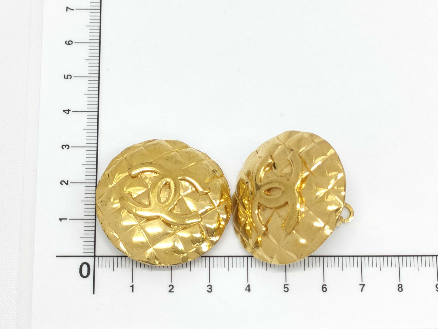 CHANEL Coco Mark Matelasse 93P Earrings