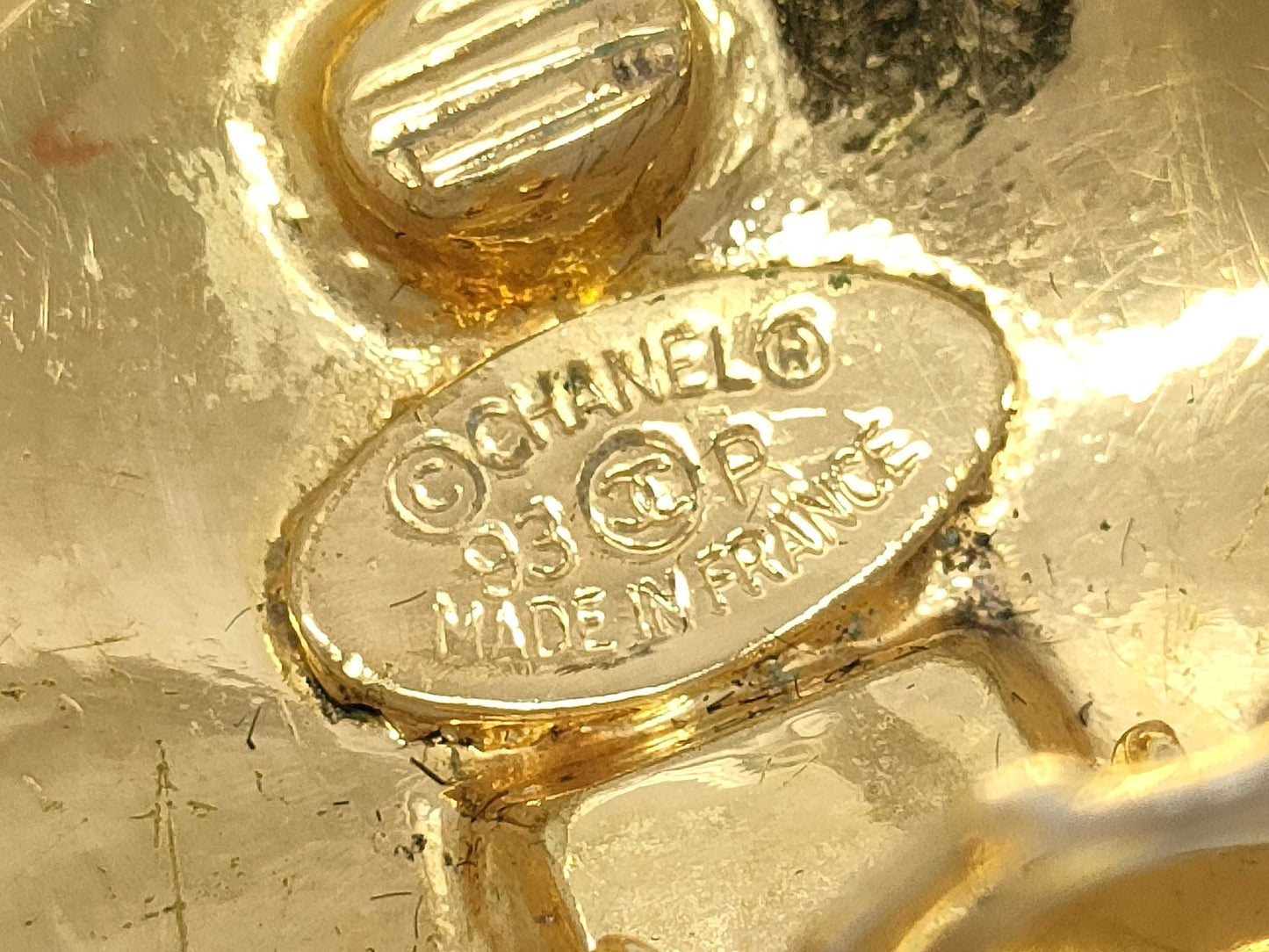 CHANEL Coco Mark Matelasse 93P Earrings